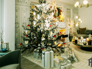 christmas reception sence 3D Модель