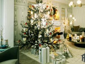 christmas reception sence 3D Model