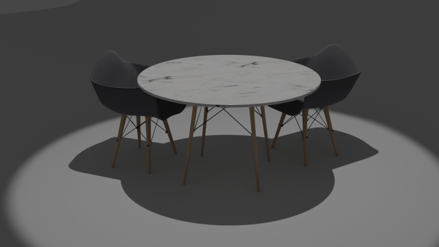 chair and table Modello 3D .c4d .max .obj .3ds .fbx .stl .blend 
