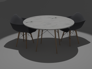chair and table 3D 模型
