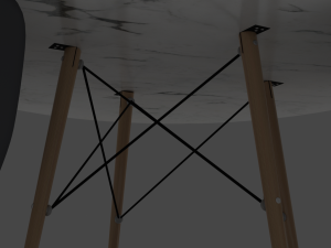chair and table Modello 3D
