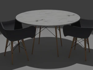 chair and table 3D Model