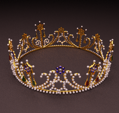 tiara 3D 打印模型 .c4d .max .obj .3ds .fbx .stl .blend 