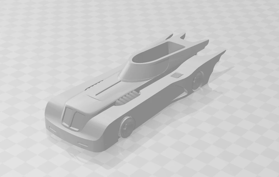 batmobile planter 3D Model .c4d .max .obj .3ds .fbx .stl .blend 