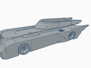 batmobile planter Model 3D