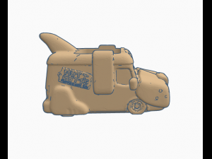 mutt cutts van flower pot Modelo 3D