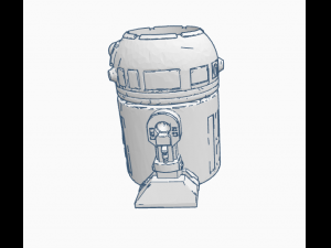 r2d2 succulent planter 3D 모델