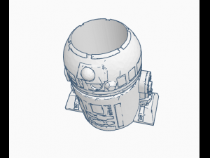 r2d2 succulent planter 3D 모델