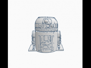 r2d2 succulent planter 3D 모델