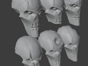 damaged necron heads 3D Print Model