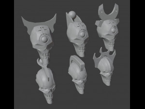 alternative necron lord heads Model do druku 3D