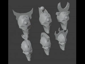 alternative necron lord heads 3D Print Model