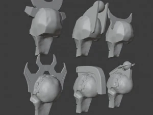 alternative necron lord heads 3D Print Model