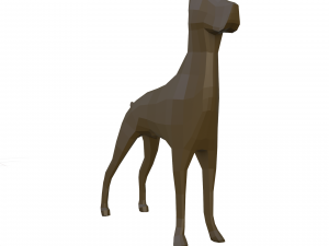 doberman low-poly Modèle 3D