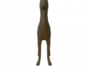 doberman low-poly Modèle 3D