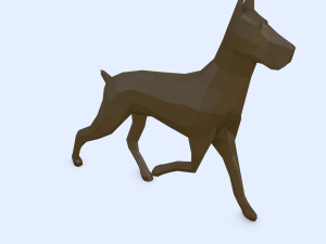 doberman low-poly Modèle 3D