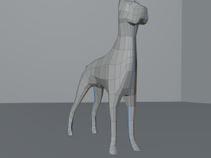 doberman low-poly Modèle 3D