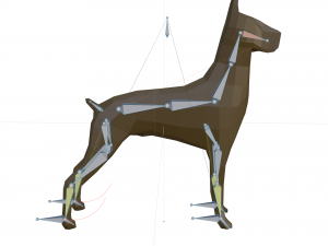 doberman low-poly Modèle 3D