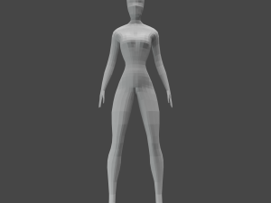 Girl low-poly Modelo 3D