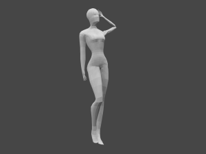 Girl low-poly 3D Model