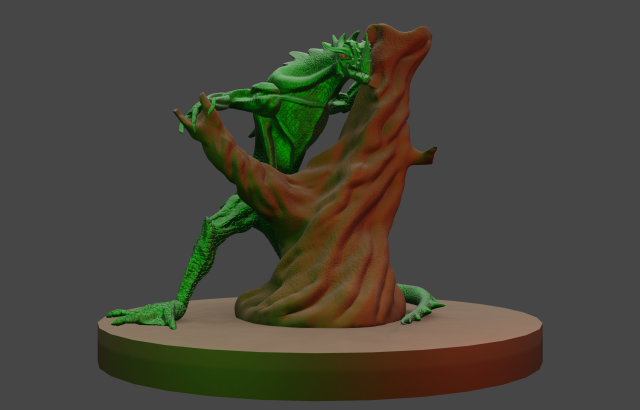 ancient lizard 3D Model .c4d .max .obj .3ds .fbx .stl .blend 