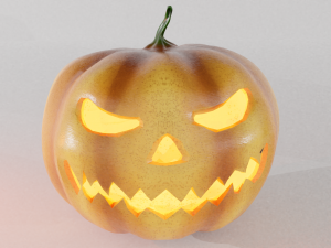 halloween pumpkin 3d set of 5 units low-poly 3D मॉडल