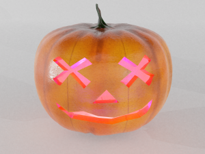 halloween pumpkin 3d set of 5 units low-poly 3D मॉडल