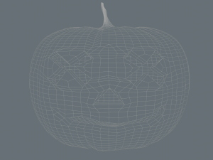 halloween pumpkin 3d set of 5 units low-poly 3D मॉडल