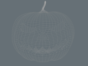 halloween pumpkin 3d set of 5 units low-poly 3D मॉडल