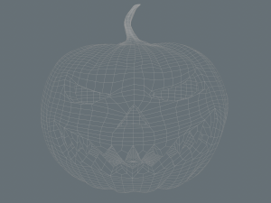 halloween pumpkin 3d set of 5 units low-poly 3D मॉडल