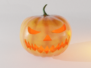 halloween pumpkin 3d set of 5 units low-poly 3D मॉडल