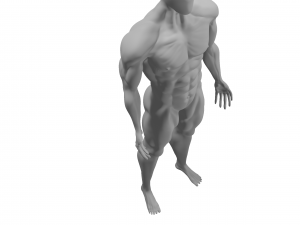 physically developed man 3d Modello 3D