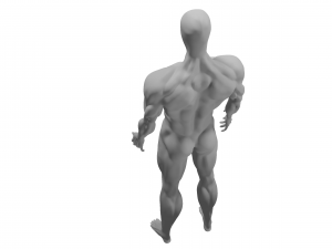 physically developed man 3d Modello 3D
