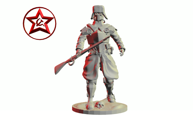 ussr red army infantry 3d print v2 3D Print Model .c4d .max .obj .3ds .fbx .stl .blend 
