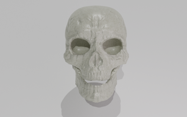 skull low-poly pbr 3D 模型 .c4d .max .obj .3ds .fbx .stl .blend 