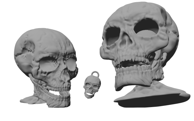 skull figurine keychain stand 3d print 3D प्रिंट मॉडल .c4d .max .obj .3ds .fbx .stl .blend 
