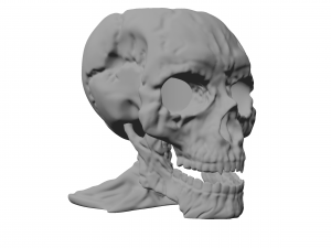 skull figurine keychain stand 3d print 3D प्रिंट मॉडल
