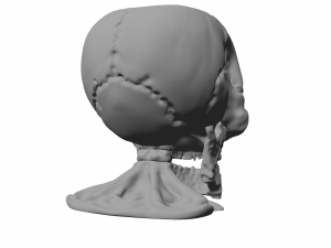 skull figurine keychain stand 3d print 3D प्रिंट मॉडल