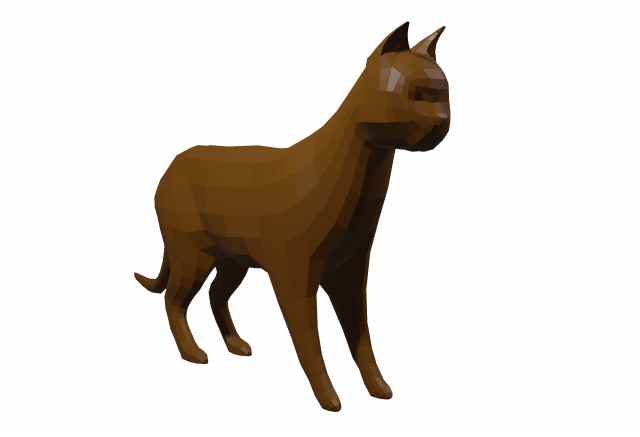 cat 3d low-poly model rigged 3D Model .c4d .max .obj .3ds .fbx .stl .blend 