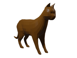 cat 3d low-poly model rigged Modelo 3D