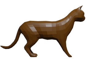 cat 3d low-poly model rigged 3D Model