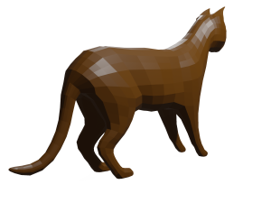 cat 3d low-poly model rigged 3D Model
