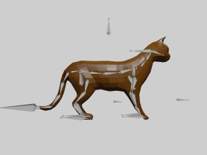cat 3d low-poly model rigged 3D Model