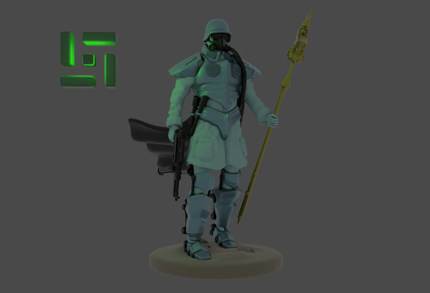 assault standard-bearer of the 9th reich 3d print 3D Print Model .c4d .max .obj .3ds .fbx .stl .blend 