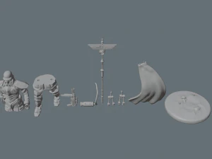 assault standard-bearer of the 9th reich 3d print 3D Print Model