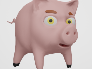 piglet wilson low-poly 3D Model