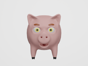 piglet wilson low-poly 3Dモデル