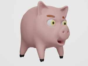 piglet wilson low-poly 3Dモデル