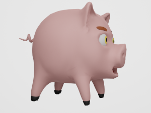 piglet wilson low-poly 3Dモデル