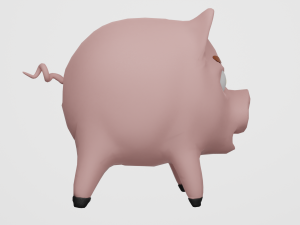 piglet wilson low-poly 3Dモデル